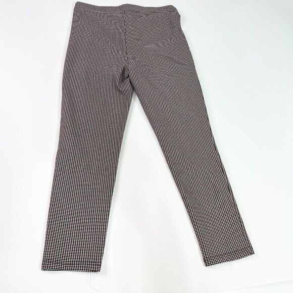 Zara Womens Multicolor Houndstooth Pockets Straight Leg Dress Pants Size XL New - Picture 2 of 10